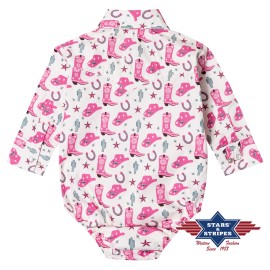 Stars & Stripes - Baby Cowgirl Babygrow Onesie