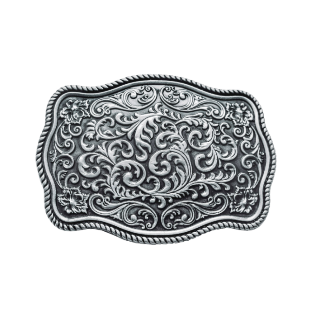 Belt Buckle -  Rectangular Scroll