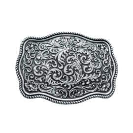 Belt Buckle -  Rectangular Scroll