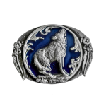 Belt Buckle - Wolf Blue