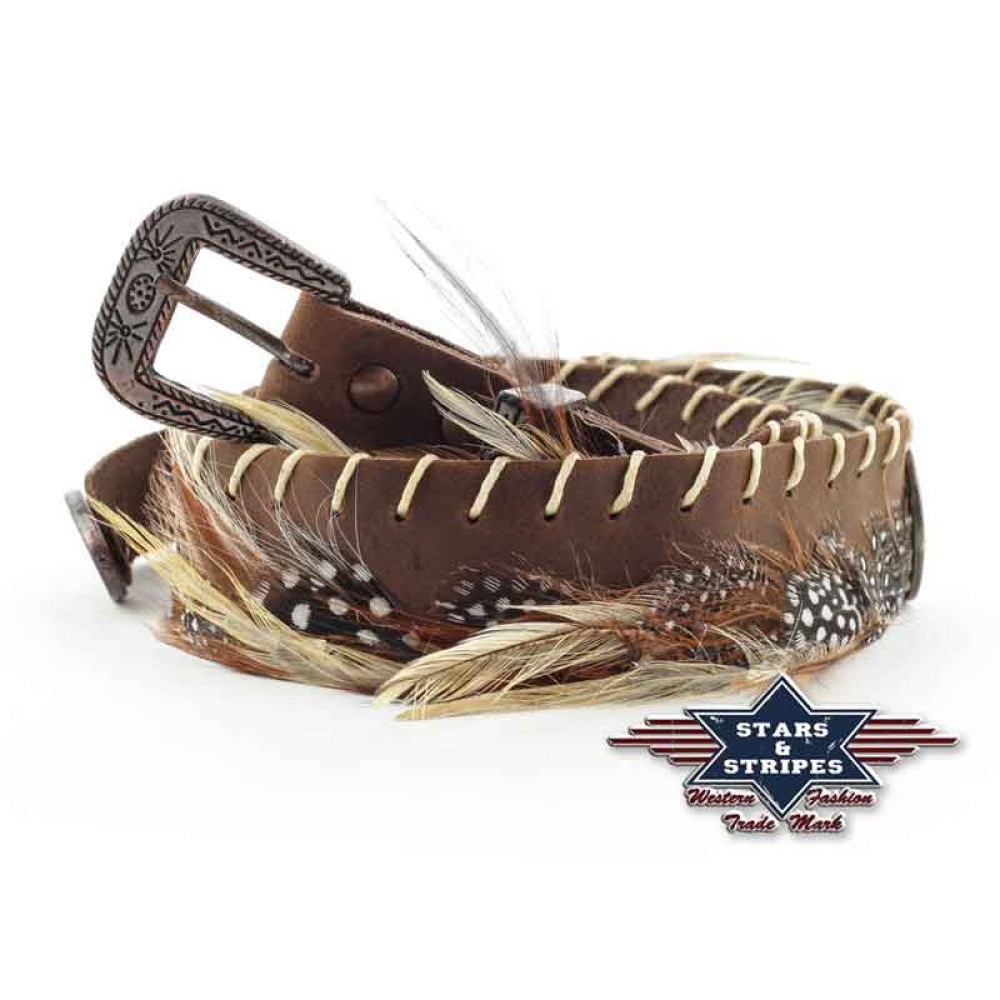 Stars & Stripes - Hat Band - Feathered Brown