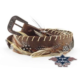 Stars & Stripes - Hat Band - Feathered Brown