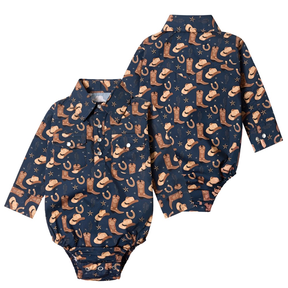 Stars & Stripes - Baby Cowboy Babygrow Onesie