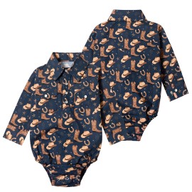 Stars & Stripes - Baby Cowboy Babygrow Onesie