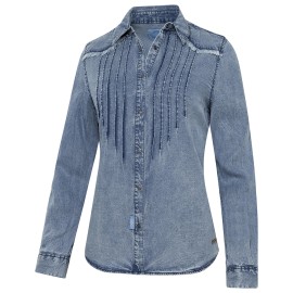 Stars & Stripes - Blue Women's Western Shirt