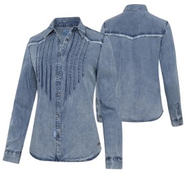 Stars & Stripes - Blue Women's Western Shirt
