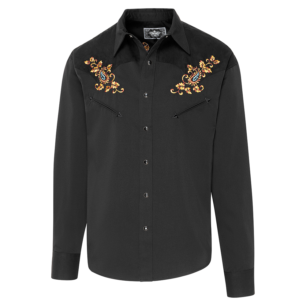 Stars & Stripes - Hogan Black Men's Western Shirt