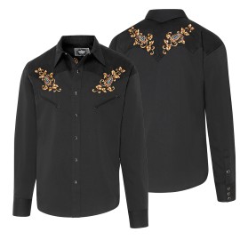 Stars & Stripes - Hogan Black Men's Western Shirt