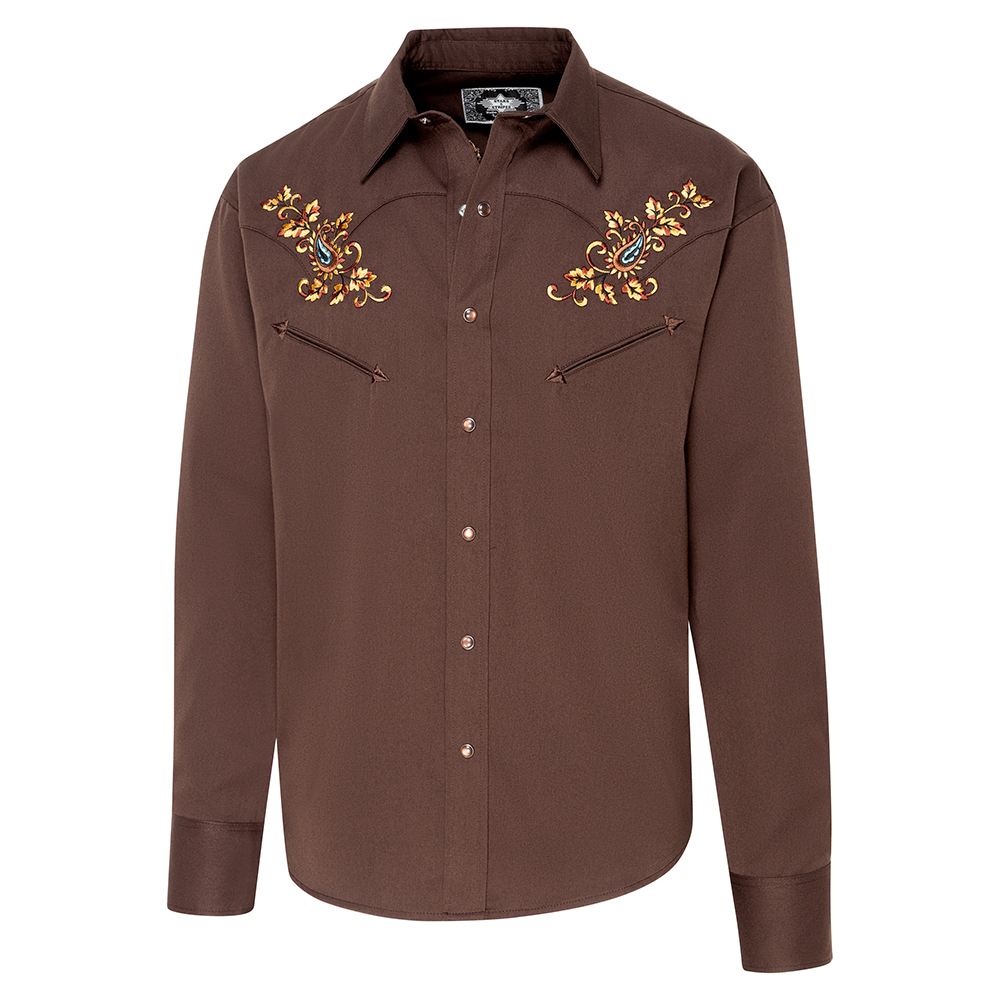 Stars & Stripes - Hogan Brown Men's Western Shirt