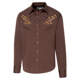 Stars & Stripes - Hogan Brown Men's Western Shirt