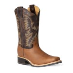 Stars & Stripes - Men's WB-55 Brown Two-Tone Cowboy Boots