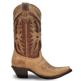 Stars & Stripes - Women's Western Boots - Dark Honey