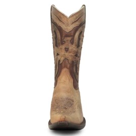 Stars & Stripes - Women's Western Boots - Dark Honey