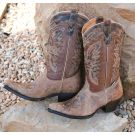 Stars & Stripes - Women's Western Boots - Dark Honey