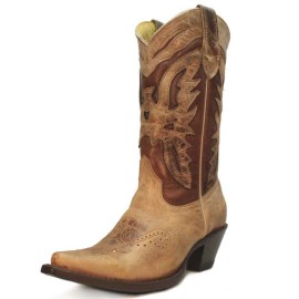 Stars & Stripes - Women's Western Boots - Dark Honey
