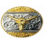 Belt Buckle - Bull Head Gold & Silver Plated