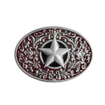 Belt Buckle -  Texas Star Burgundy