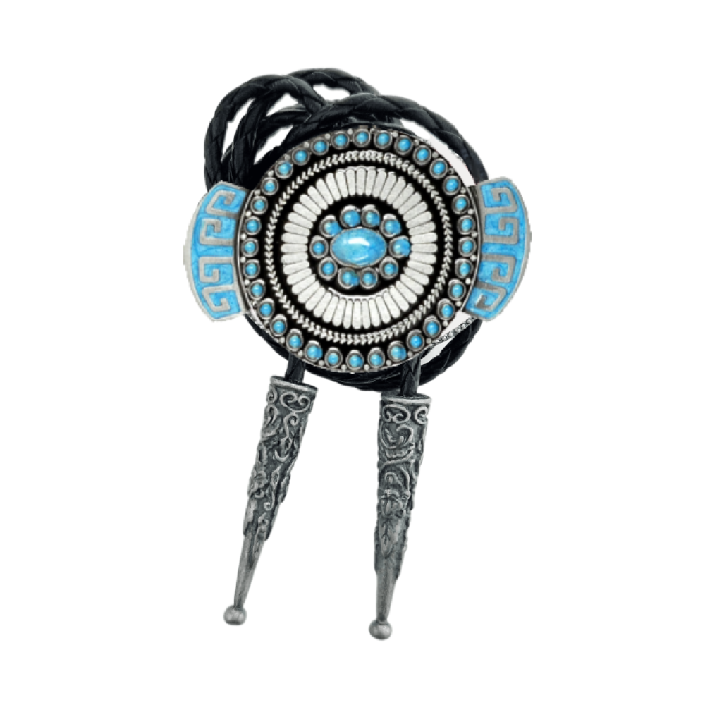 Bolo Tie - Aztec Blue