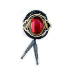 Bolo Tie - Red Stone Gold