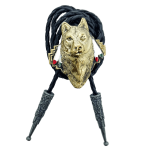 Bolo Tie - Wolf Gold