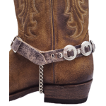 Boot Straps - Concho Stressed Brown Leather