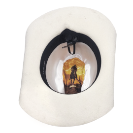 Wool Felt Buckle Hat Band Western White Hat