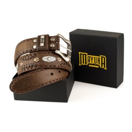 Mayura 338 Bovine Belt Brown Crazy Old Sadale
