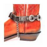 Boot Straps - Concho Brown Leather