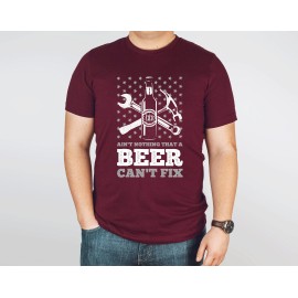 Rootin' Tootin' Tees - Ain't Nothing A Beer Can't Fix Red