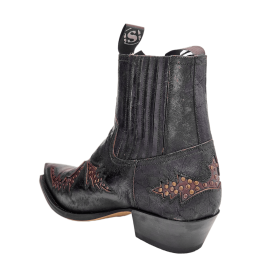 Sendra - 18511 - Brown Studded Ankle Boot
