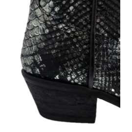 Zoe - Faux Piton Snakeskin Black