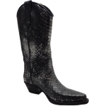 Zoe - Faux Piton Snakeskin Black