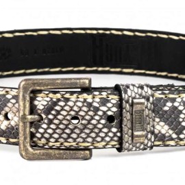 Mayura 1020 Snakeskin Python Belt White