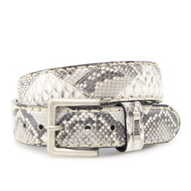 Mayura 1020 Snakeskin Python Belt White