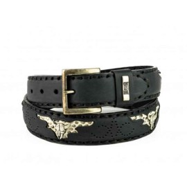 Mayura 1322S Snakeskin Python Belt Black