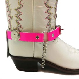 Boot Straps- Back Fringe Magenta - Wide