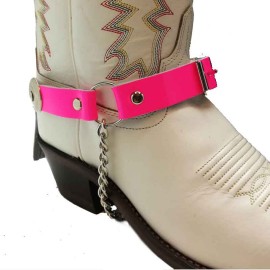 Boot Straps- Back Fringe Magenta - Wide
