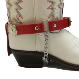 Boot Straps  - Oval Red