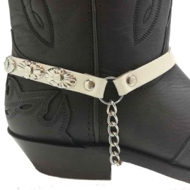 Boot Straps - Oval White - Thin