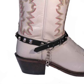 Boot Straps - Conical Stud Black - Thin
