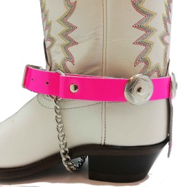Boot Straps- Back Fringe Magenta - Wide