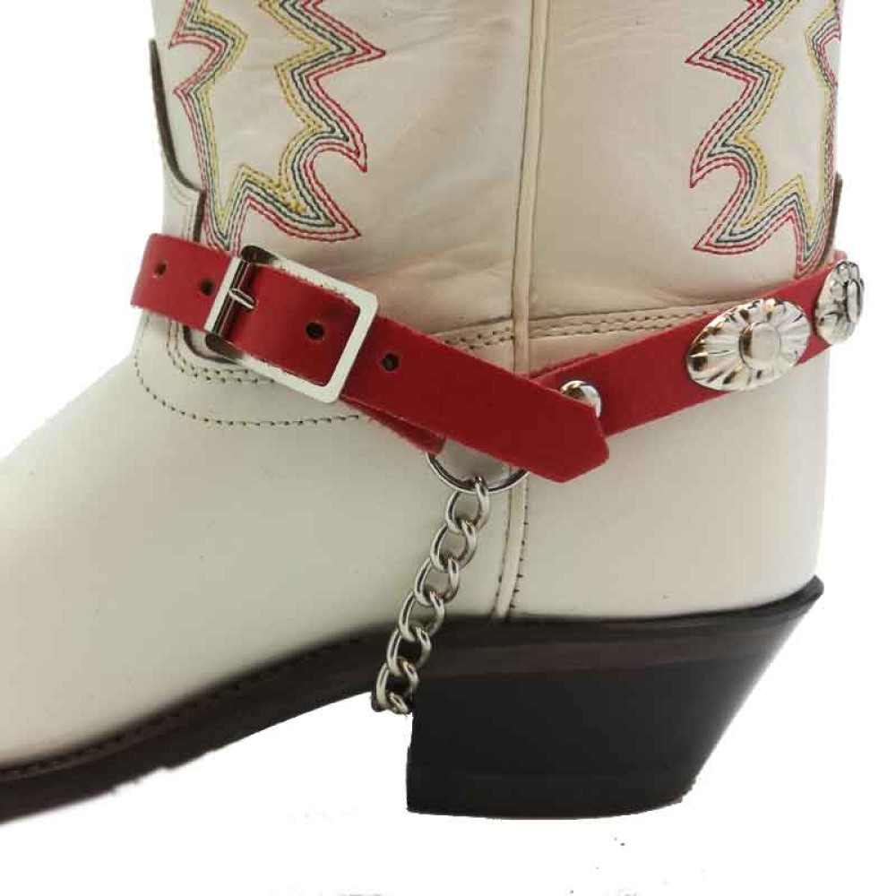 Boot Straps  - Oval Red