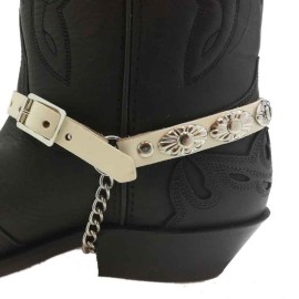 Boot Straps - Oval White - Thin