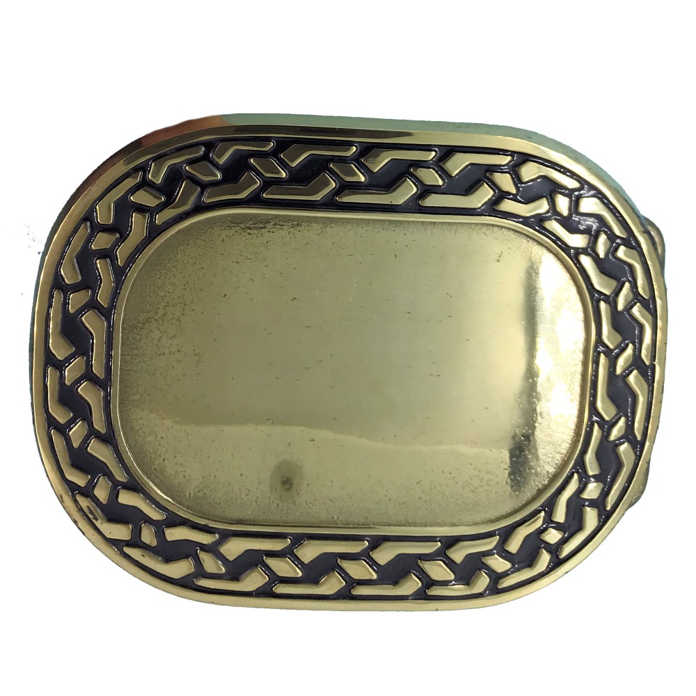 Belt Buckle - Brass Rectangle