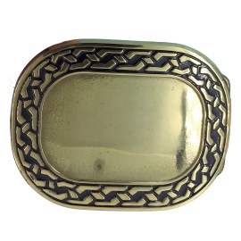 Belt Buckle - Brass Rectangle