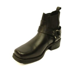 Woodland - Harley Men's Harness Cowboy Boot Black