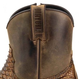 Mayura 012 Ankle Cowboy Boot Leather Genuine Snakeskin - Tierra