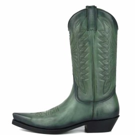 Mayura 1920 Western Biker Boot Green
