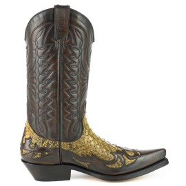 Mayura 1935 2-Tone Brown Leather/Camel Snakeskin