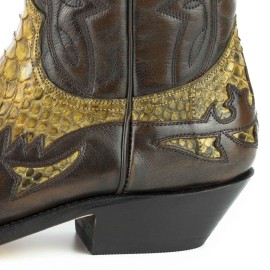 Mayura 1935 2-Tone Brown Leather/Camel Snakeskin